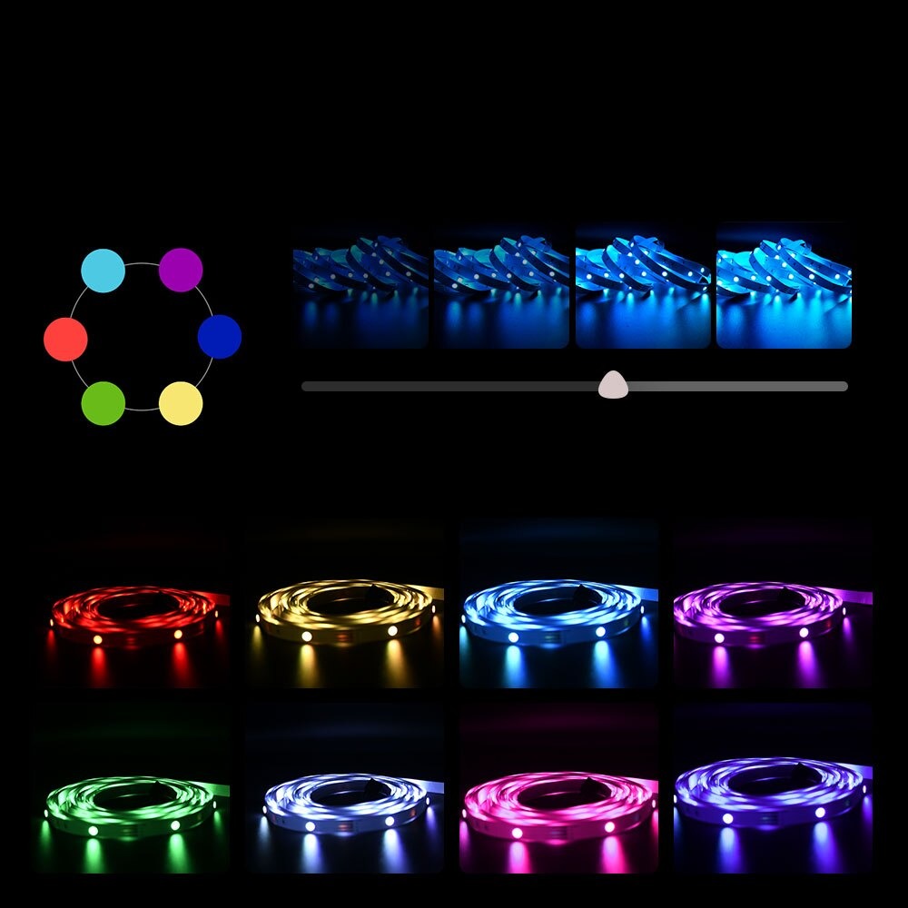 10M LED Stripelys med Fargeskift og Appstyring