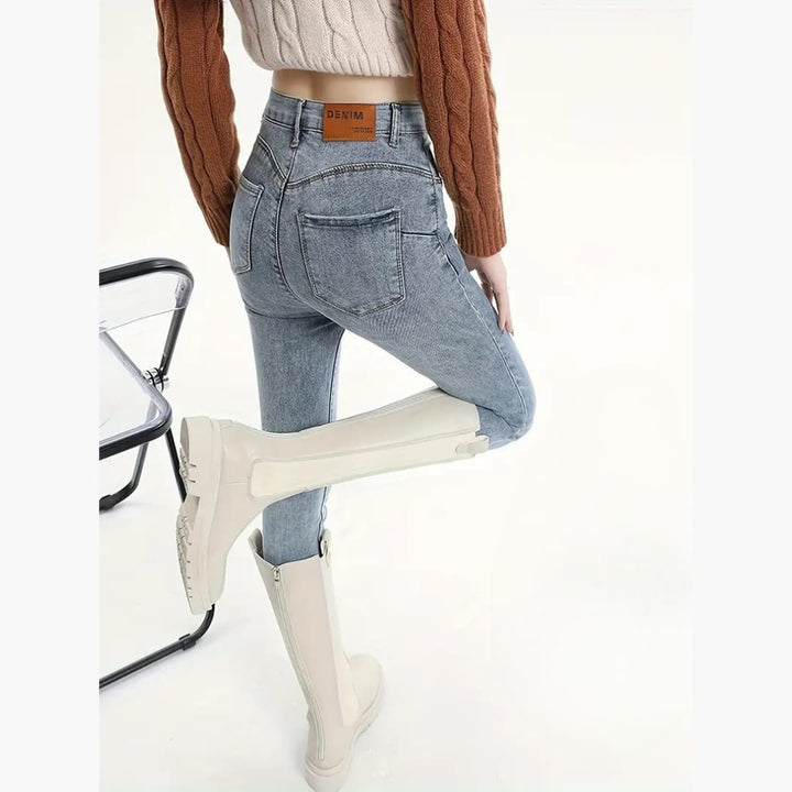 Harriet - Stilige vinterjeans i denim til dame