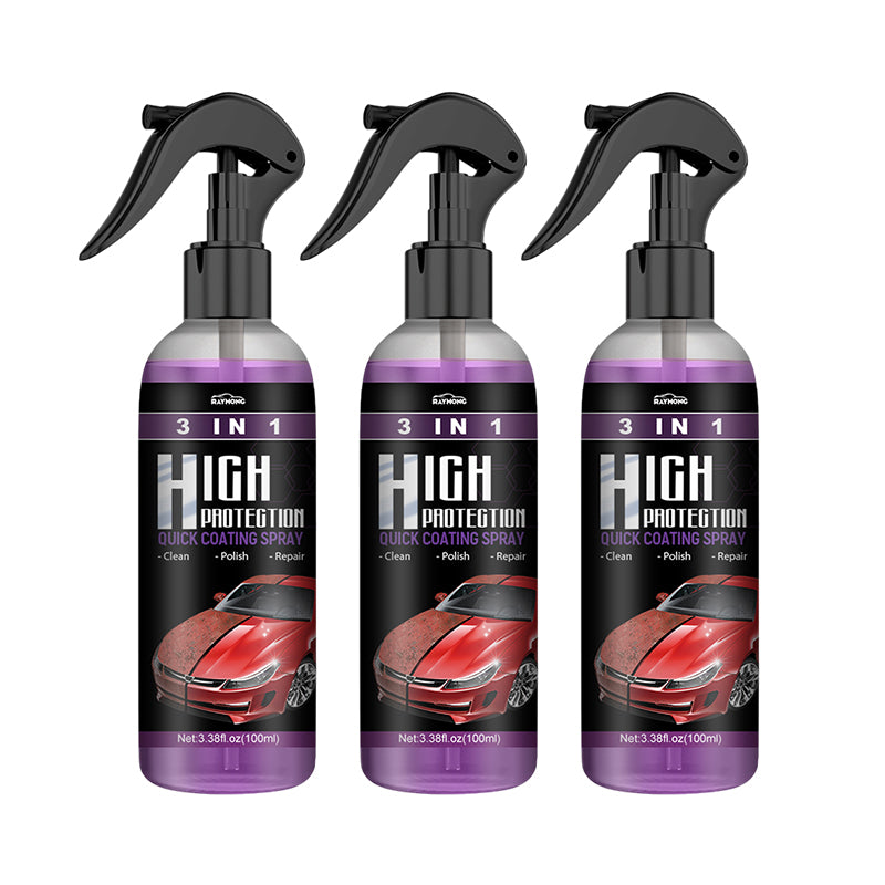 3 i 1 Bilpleiespray - Hurtig, Effektiv, Høybeskyttelse