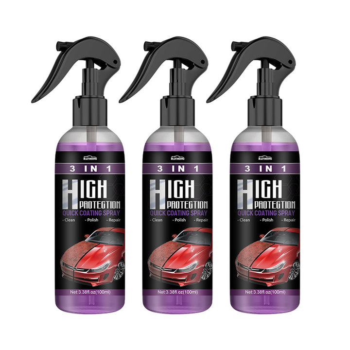 3 i 1 Bilpleiespray - Hurtig, Effektiv, Høybeskyttelse