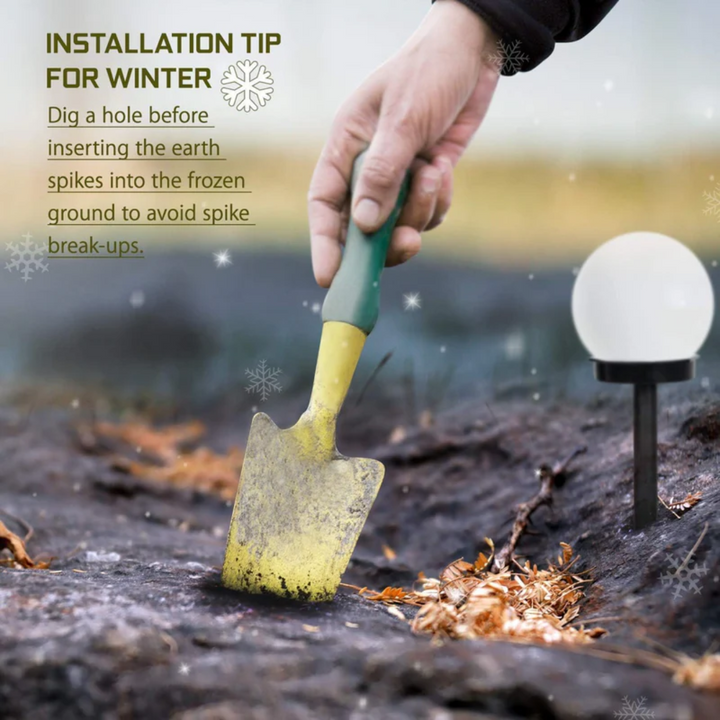 3-Pak Hagebelysning LED Solar Globe – Vanntett &amp; Stilig