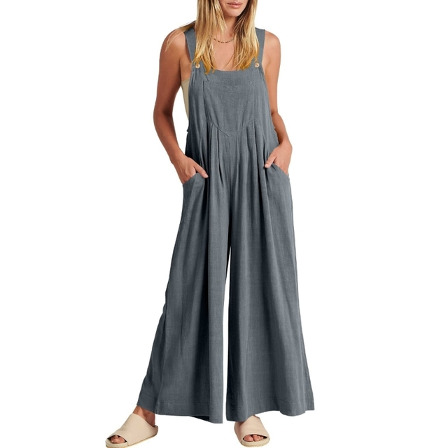Valeska Plus-size jumpsuit med vide ben