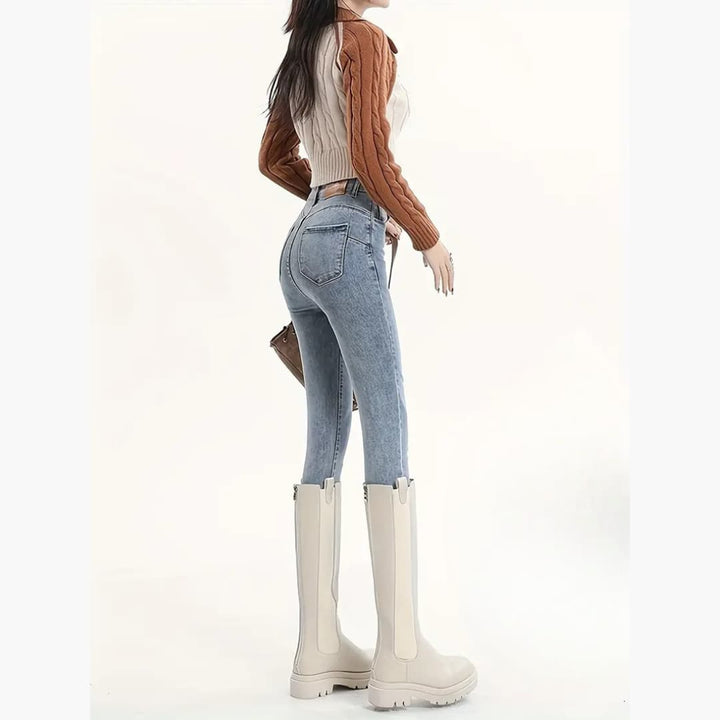 Harriet - Stilige vinterjeans i denim til dame