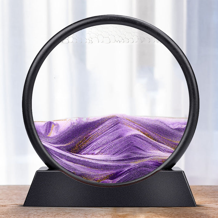 3D Bevegelig Sandkunst Timeglass for Beroligende Atmosfære
