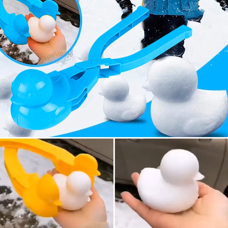 Snøballformklemmer for Vinterlek – 4 stk Sett