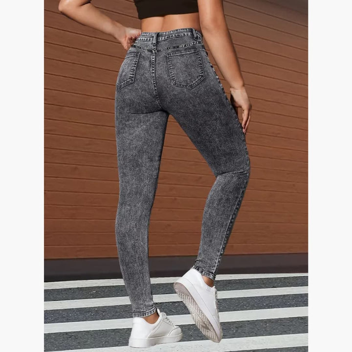 Irena - Trendy jeans med høy midje til dame