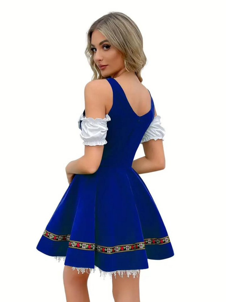 Oktoberfest Dirndl-kjole med sløyfe for kvinner