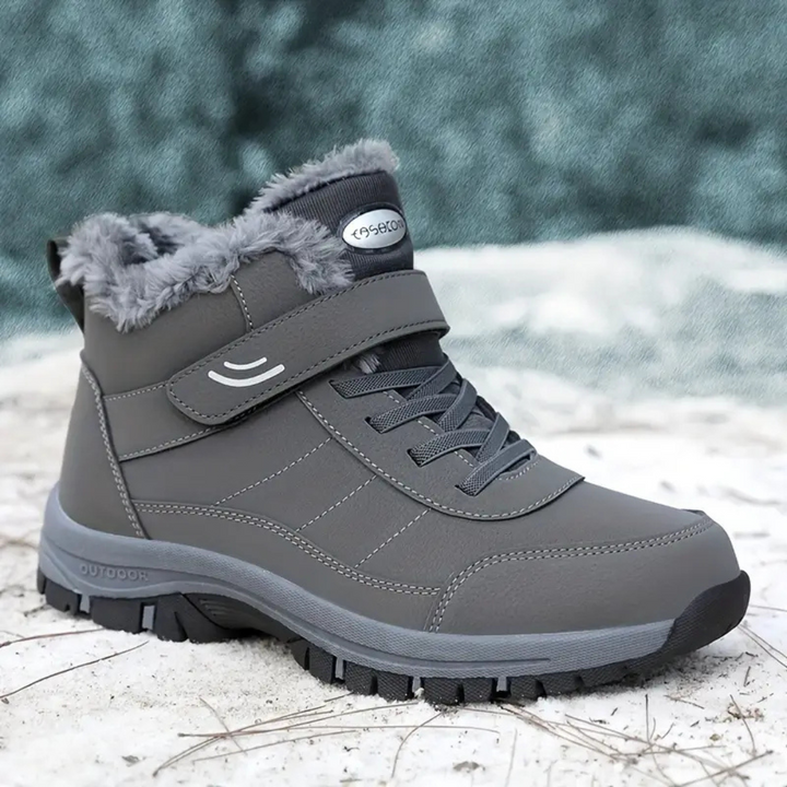 Kvinner sneakers med plysjfôr og sklisikker såle