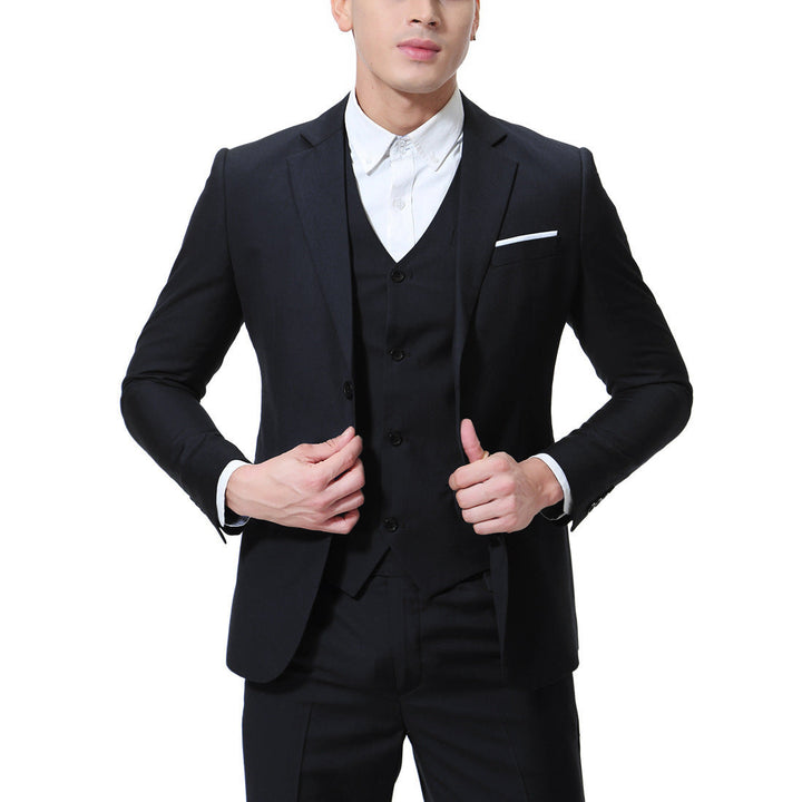 Elegant tredelt dress for menn | Smal passform | Enkelbrystet