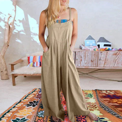 Valeska Plus-size jumpsuit med vide ben