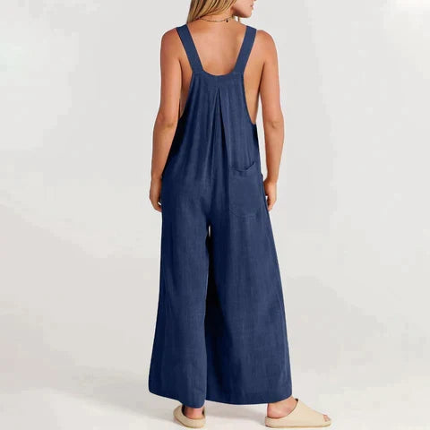 Valeska Plus-size jumpsuit med vide ben