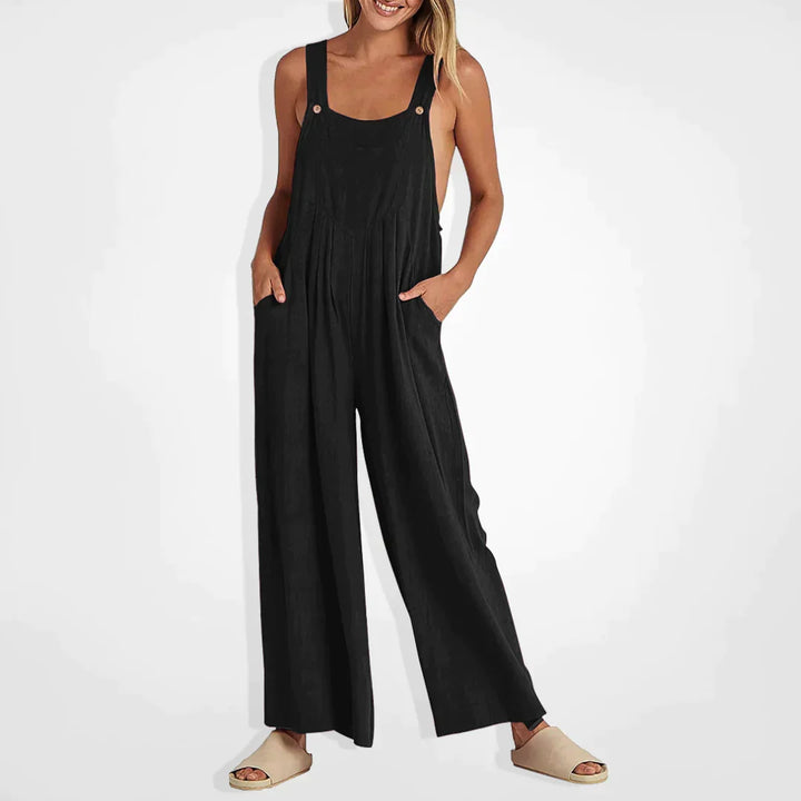 Valeska Plus-size jumpsuit med vide ben