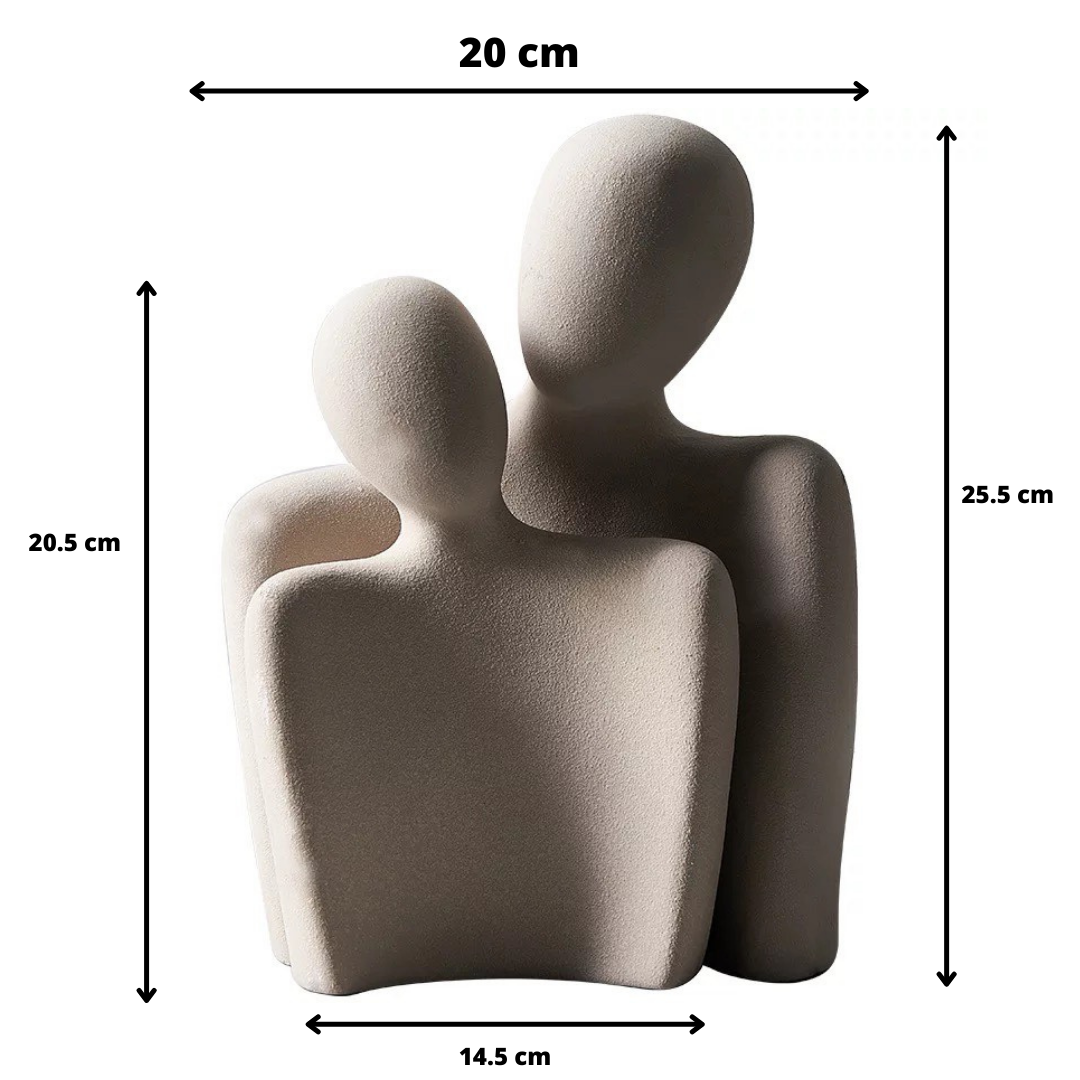 Abstrakt Kjærlighetsstatue – Elegant Moderne Hjemmedekorasjon