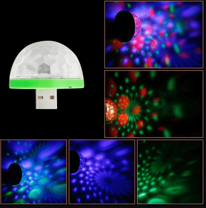 Bærbar USB Disco Lyssopp for Fest