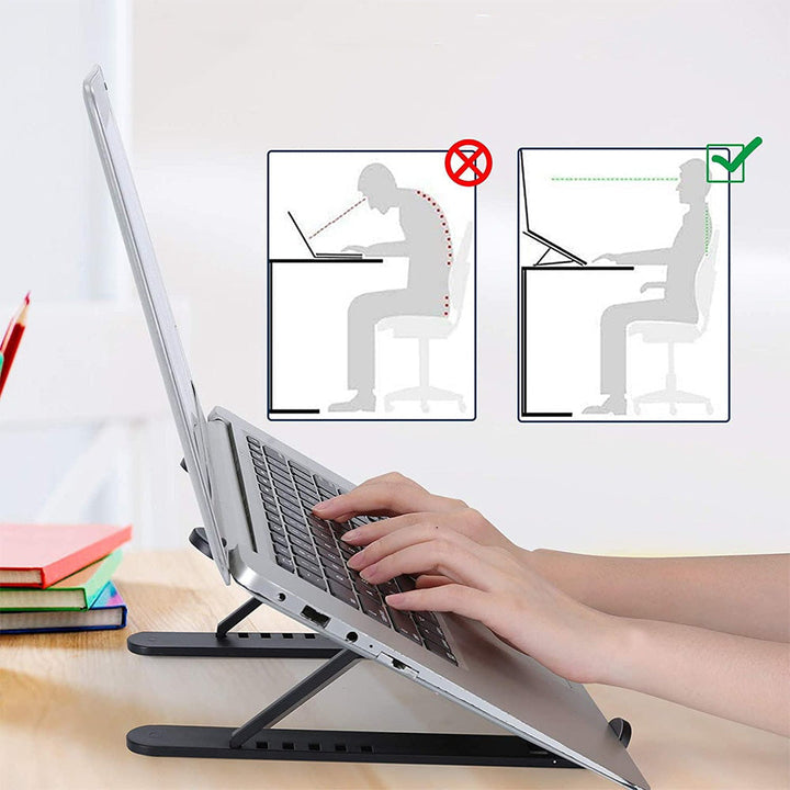 Bærbart Laptopstativ – Ergonomisk og Sammenleggbart