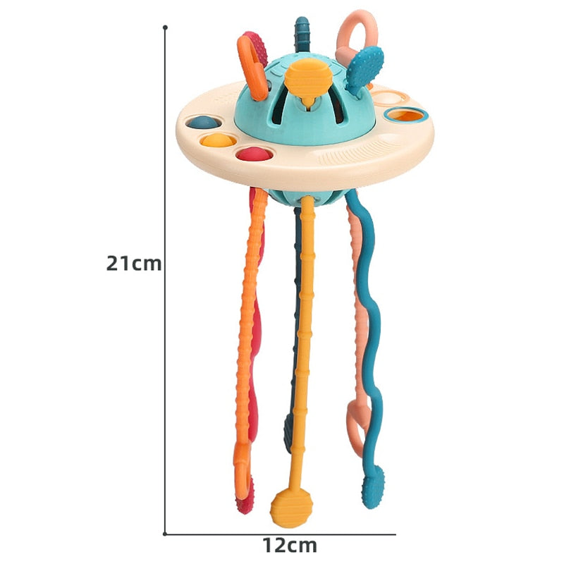 Baby Silikon UFO Sensorisk Trekkleke