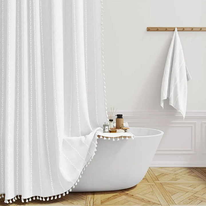Boho Dusjforheng for Kvinner med Dusker – Elegant Badestil