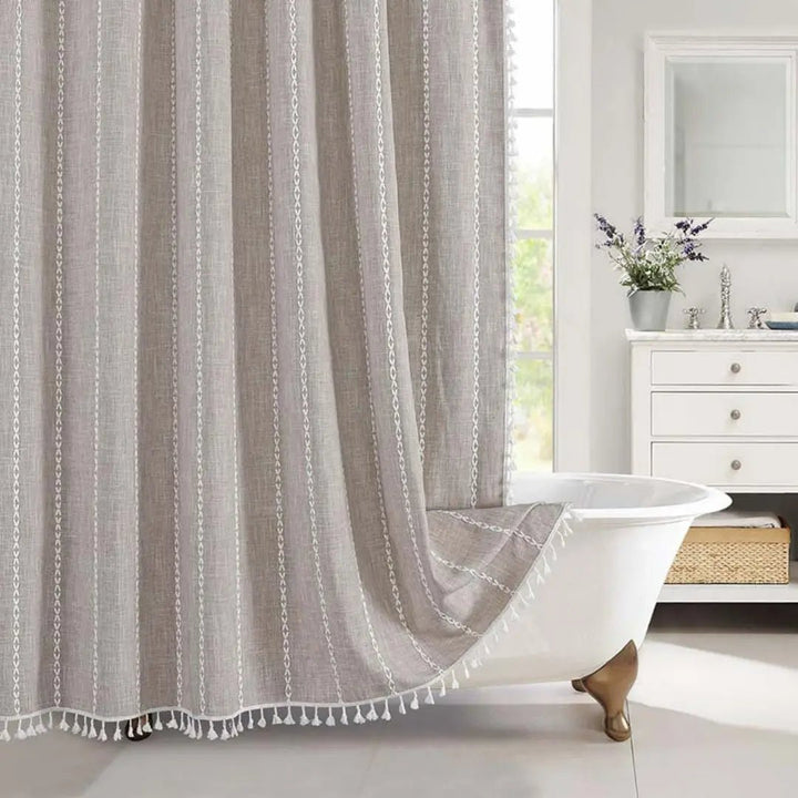 Boho Dusjforheng for Kvinner med Dusker – Elegant Badestil