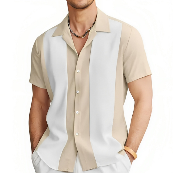 Herre Casual Sommarskjorte i Pustende Polyester