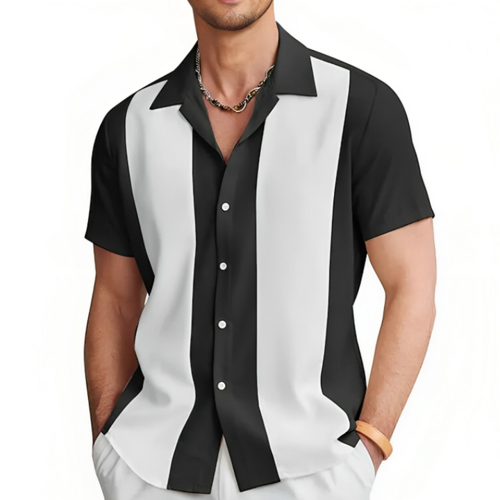 Herre Casual Sommarskjorte i Pustende Polyester