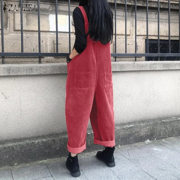 Dame Jumpsuit med Vide Ben – Komfortabel &amp; Trendy