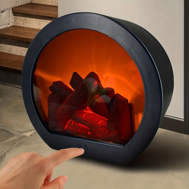 Dekorativ Lampe med Simulert Kullflamme