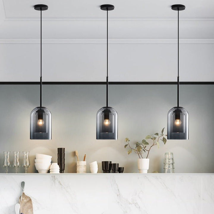 Dobbel Glass Pendellampe – Elegant Belysning for Hjemmet