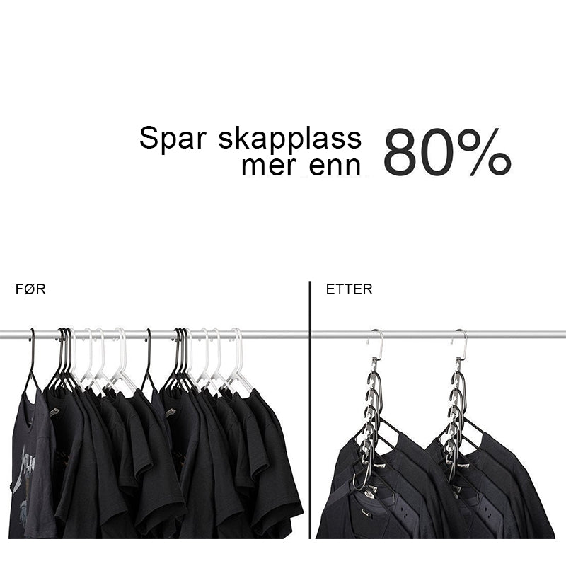 Magiske Kleshengere - Rustfritt Stål | Plassbesparende