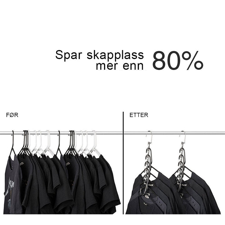 Magiske Kleshengere - Rustfritt Stål | Plassbesparende
