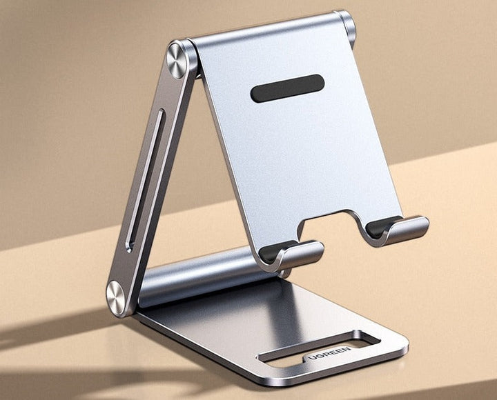 Elegant Telefonholder i Aluminium for Skrivebord og Reise