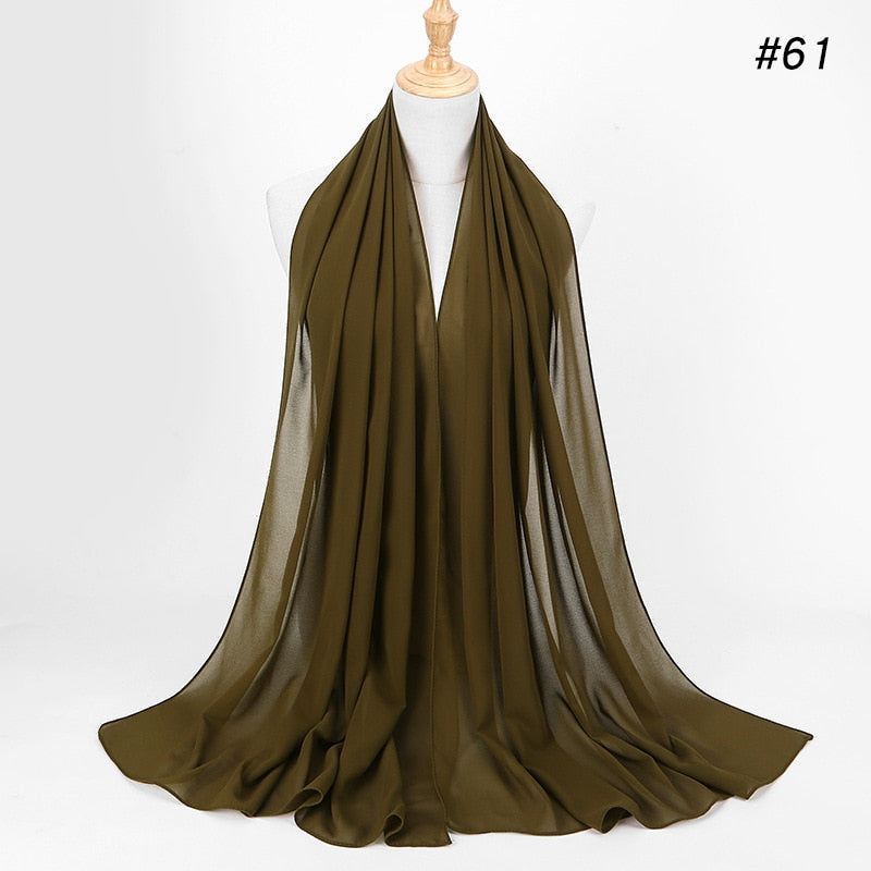 Elegant Chiffon Hijab Pannebånd for Kvinner