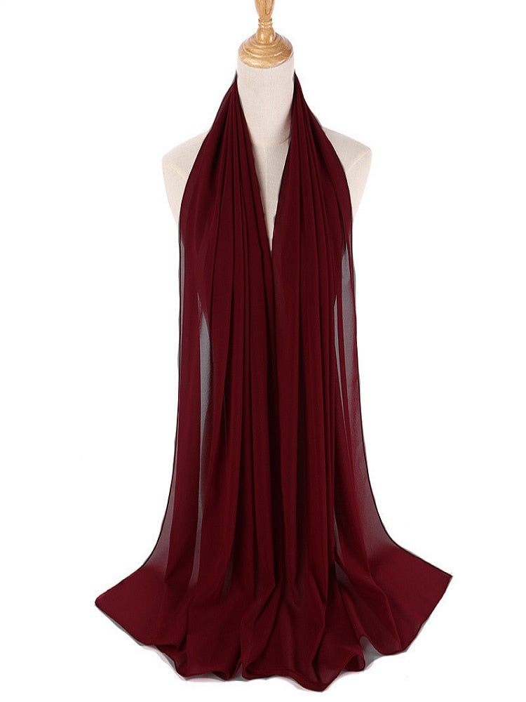 Elegant Chiffon Hijab Pannebånd for Kvinner