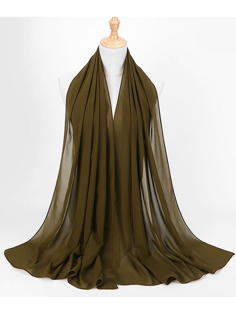 Elegant Chiffon Hijab Pannebånd for Kvinner