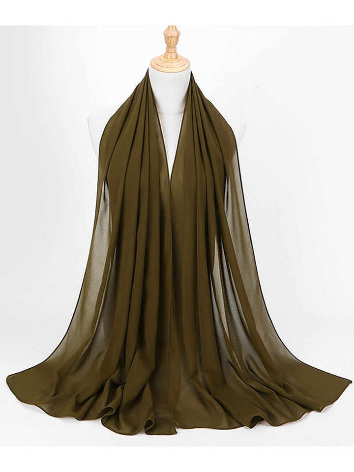 Elegant Chiffon Hijab Pannebånd for Kvinner