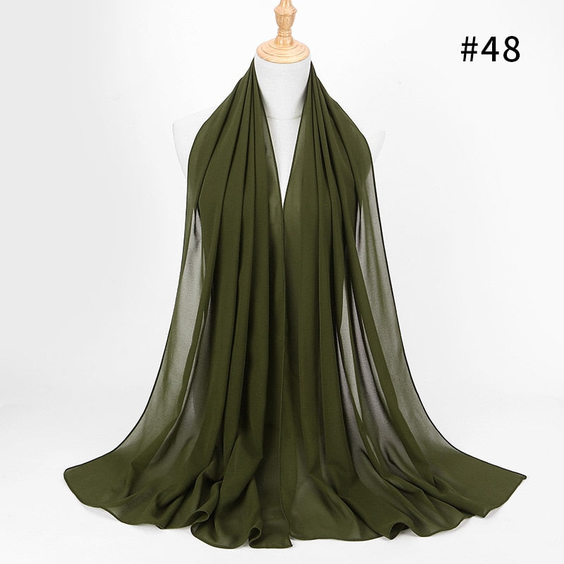 Elegant Chiffon Hijab Pannebånd for Kvinner