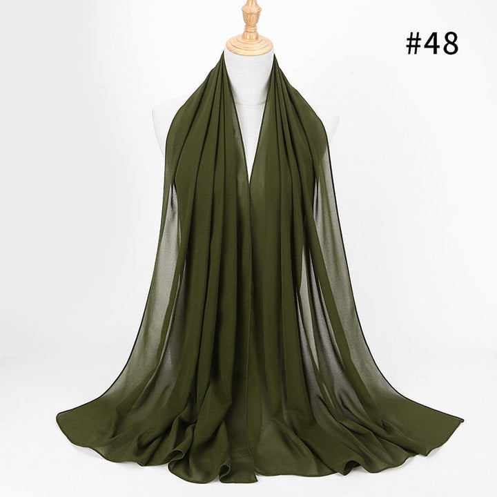 Elegant Chiffon Hijab Pannebånd for Kvinner