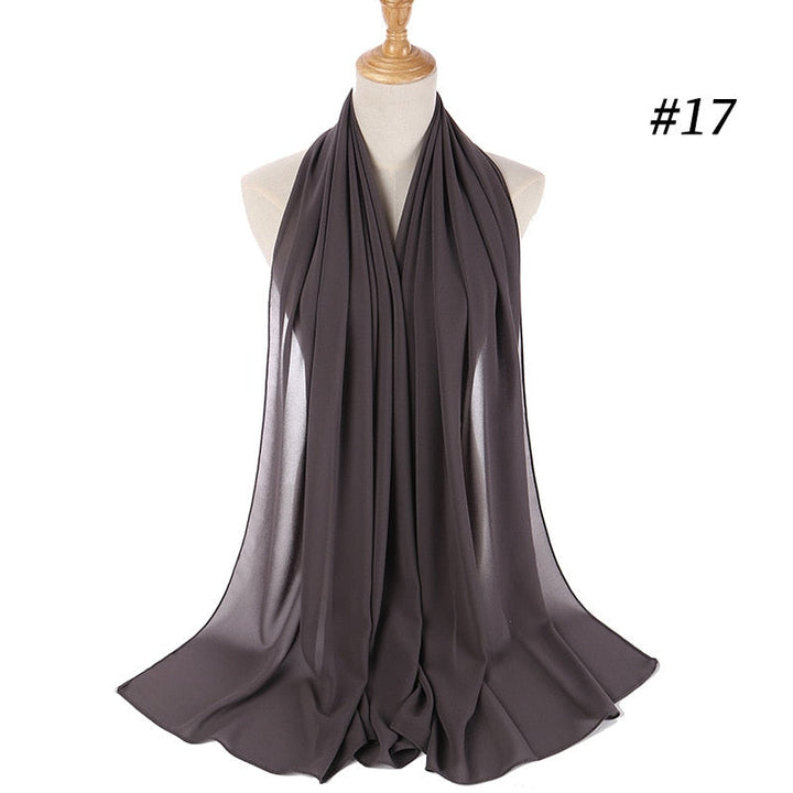 Elegant Chiffon Hijab Pannebånd for Kvinner