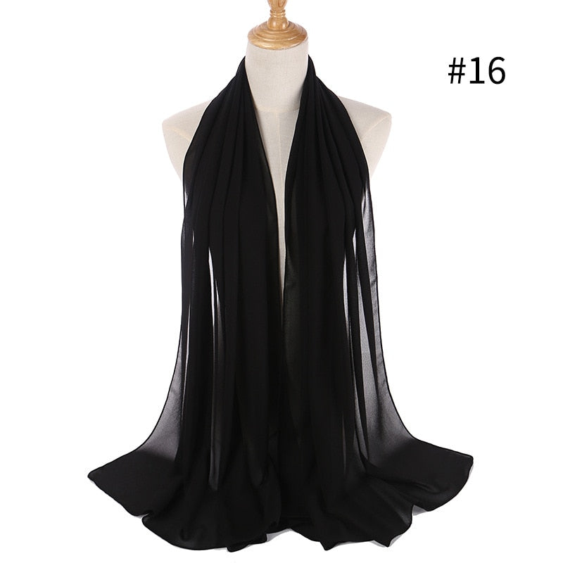 Elegant Chiffon Hijab Pannebånd for Kvinner