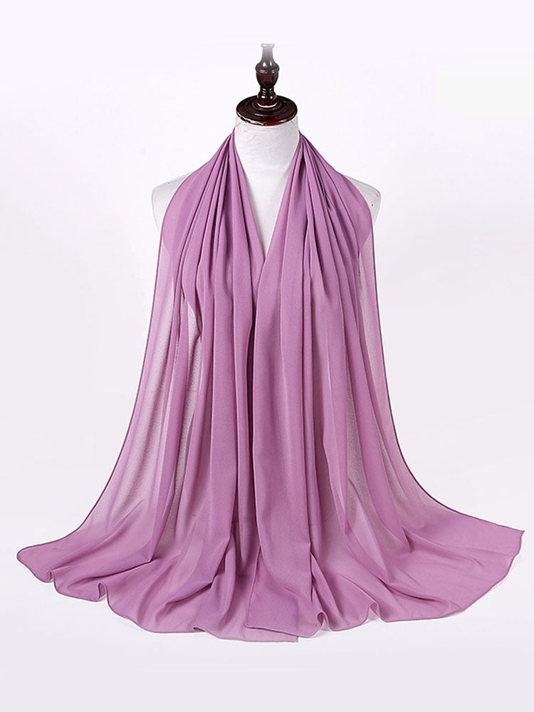 Elegant Chiffon Hijab Pannebånd for Kvinner