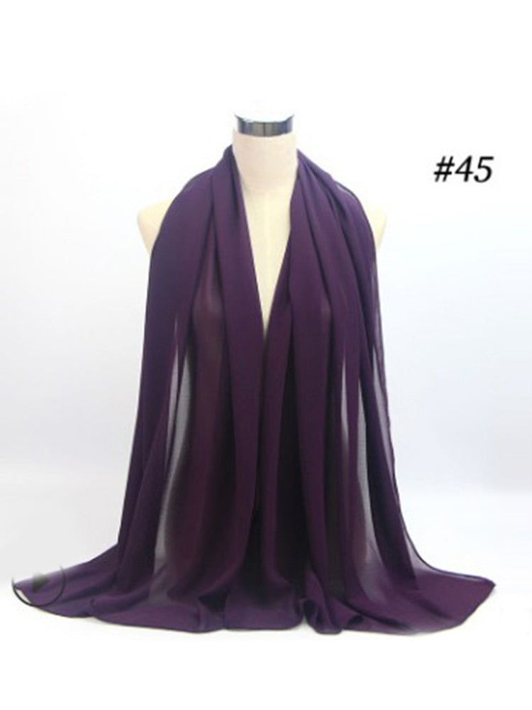 Elegant Chiffon Hijab Pannebånd for Kvinner
