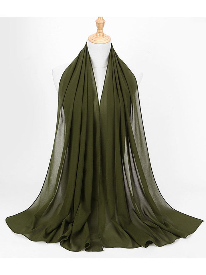 Elegant Chiffon Hijab Pannebånd for Kvinner