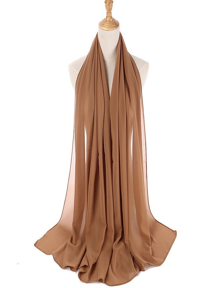 Elegant Chiffon Hijab Pannebånd for Kvinner