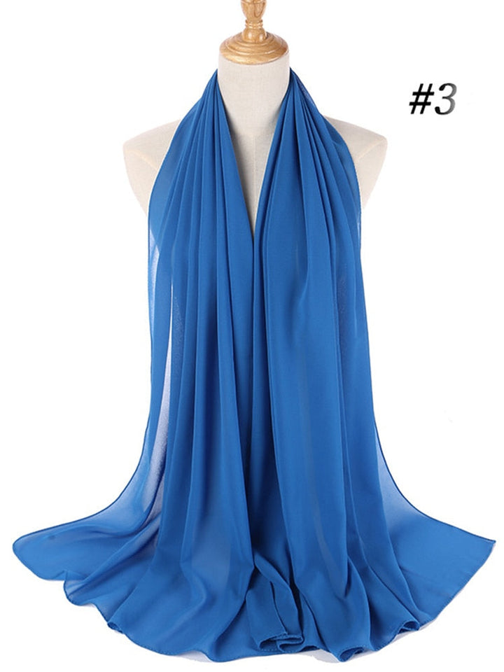 Elegant Chiffon Hijab Pannebånd for Kvinner