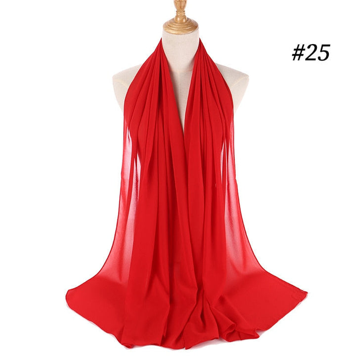 Elegant Chiffon Hijab Pannebånd for Kvinner