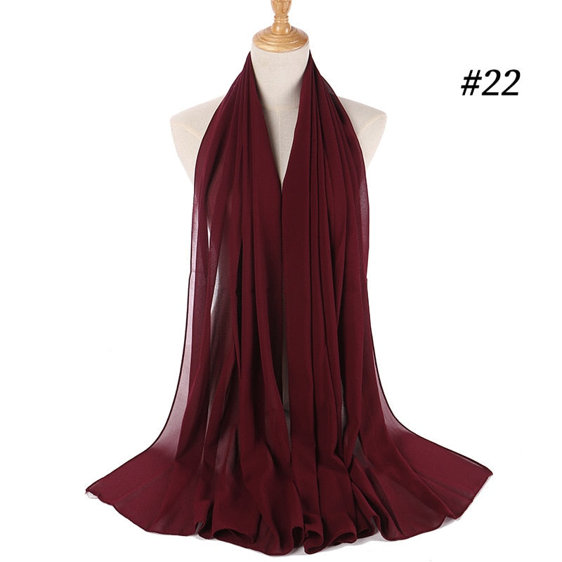 Elegant Chiffon Hijab Pannebånd for Kvinner