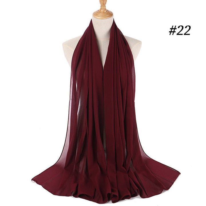 Elegant Chiffon Hijab Pannebånd for Kvinner