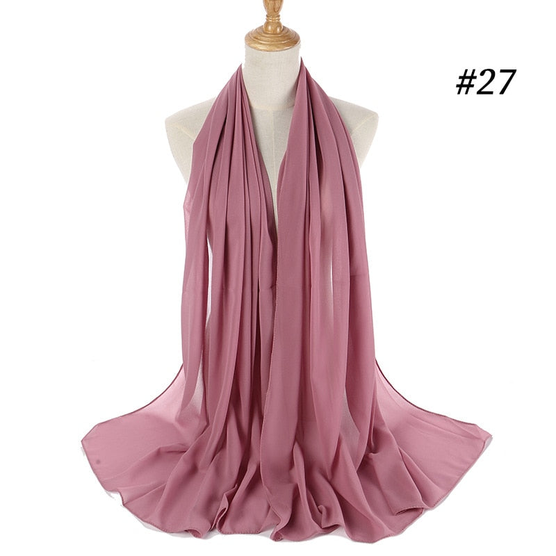 Elegant Chiffon Hijab Pannebånd for Kvinner