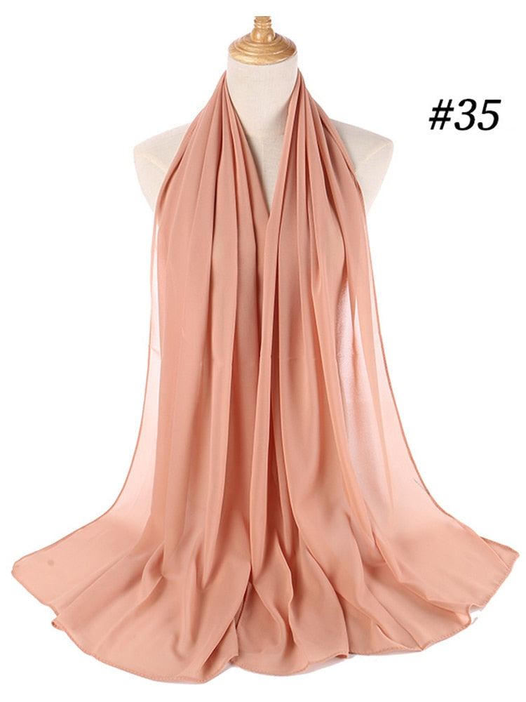 Elegant Chiffon Hijab Pannebånd for Kvinner