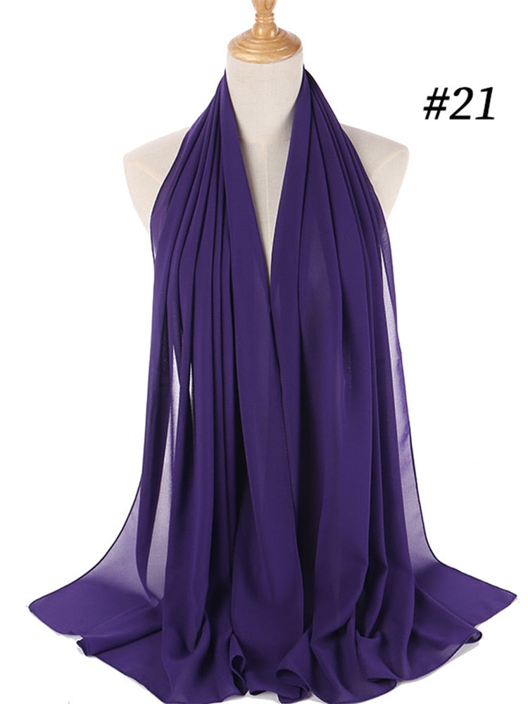 Elegant Chiffon Hijab Pannebånd for Kvinner