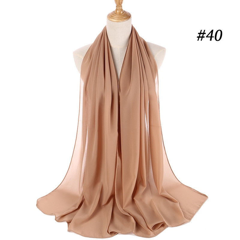 Elegant Chiffon Hijab Pannebånd for Kvinner